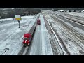 2-1-2023 Cleburne, TX Ice Storm - Cars sliding off road - Everything iced over