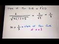 Slope of Tangent Line