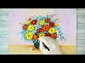 Flower Painting for Beginners / Acrylic Painting / Flower Basket / Ree Art