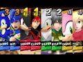 Team Sonic Cosplay vs Team Shadow Cosplay vs Team Silver Cosply vs Team Amy Cosplay SSBU 8-Player