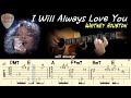 💗I Will Always Love You -Whitney HoustonㅣBodyguard Soundtrack - Easy Fingerstyle Guitar TutorialㅣTAB