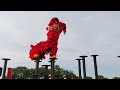 High Poles Acrobatic Lion Dance 高台舞狮 Edmonton heritage festival 2024 多元文化节 Chinese Pavilion 中国展台高桩舞狮