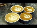 Making tulip latte art at home