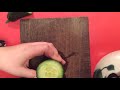 How to make a SIMPLE cucumber cup with only a knife and a spoon.