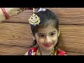 🦚Radha Rani Makeup Kids with Simple 10 lines Speech| Janmashtami Fancy Dress School |Radhika Dressup