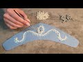 Russian Princess Crown 👑 ASMR Whisper 🧵 Fabric ○ Beads ○ Sewing ○ Kokoshnik