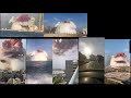 August 4, 2020 Beirut explosion - Eight angles (synchronized)