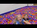 Escape the Ball Pit of Lava!!! Floor is Lava Game in Giant Lego Ball Pit!