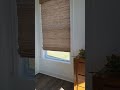 Custom Bali Woven Blinds Too Long, Lined, Primary Bedroom