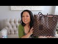 LOUIS VUITTON NEVERFULL MM DAMIER EBENE ROSE BALLERINE REVIEW UPDATE! | 1 YEAR REVIEW