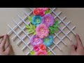 Colorful Paper Wall Decoration Idea | Paper Flower Wallmate