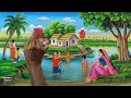 Beautiful Village Landscape Scenery Painting| Indian Village Scenery Painting With EarthWatercolor