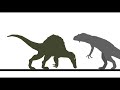 Spinosaurus Vs A Lot of Dinosaurs | Stick Nodes Pro Animation