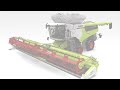 CLAAS LEXION 8000 / 7000. APS SYNFLOW HYBRID cropflow animation.