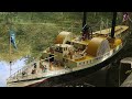 PADDLE WHEELER Steamboat Thomas Powell #11 Maiden Voyage! Hudson River Live steam Walking Beam model