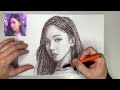 aespa KARINA | Ballpoint Pen Drawing | Drawing asmr