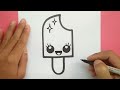 How to draw a cute Ice cream pop, Draw cute things