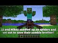 Mikey and JJ Control Skeleton vs Zombie MIND Survival Battle in Minecraft (Maizen)