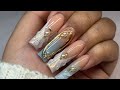 Beach Inspired Nails ~ Seashell & Water Nail Art | Acrylic Nails Tutorial