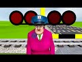 【踏切アニメ】あぶない電車 Fun Vs MS PACMAN vs TRAIN Fumikiri Railroad Crossing Animation