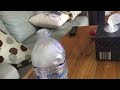 Half frozen water bottle