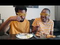 Chicken and salad  food mukbang#africanfood