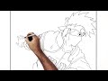 How To Draw Kakashi (Chidori) | Step By Step | Naruto
