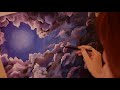 ASMR Painting a Cloudy Indigo Sky