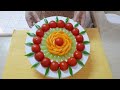 Vegetable Salad and Fruit Plating Idea/Food Decorations/Healthy Foods #Isabelle Art & Design