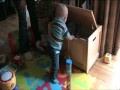 Luke raiding the toy box