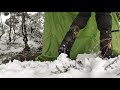 Camping in the snow - Tarp, bivy, quilt and dog