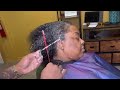 She had an allergic reaction to hair color| Texturizer on 4c hair