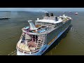 A Cruise Ship Chase: Can the Little Mini Keep Up?  #royalcarribbean #cruiseship #dronefootage