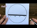 6 Cute circle scenery drawing | Circle drawing for beginners | Easy drawing ideas for beginners