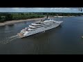 Yacht BLUE departure - Lürssen Shipyard