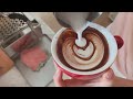 BARISTAJOY ☕️ Basic Latte art that I practiced for a week (Heart, Tulip, Rosetta, Swan, Rose,,)