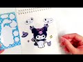 [Sticker Asmr] 💗 Kuromi,  My Melody Satisfying Sticker Decoration Collection 💞 산리오 캐릭터 스티커 모음
