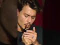 Johnny Depp Rolling his CHOCOLATE CIGARETTE in Cannes Press Conference...     #shorts