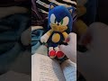 sonic plush: sonic reads a book