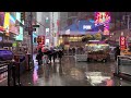 Heavy Rain Walk NYC 2024 Umbrella Rain Sounds For Sleeping