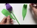 🌷 Origami Tulip 🌷 - Easy way to make a Tulip flower!