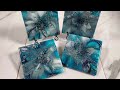 Fluid Art Bloom Basics, DIY Drink Coasters, Bloom Technique, TIPS Throughout #acrylicpainting