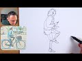 How To Sketch PEOPLE & BIKES - Step By Step For Beginners