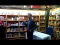Chris Hadfield addressing the crowd at a book signing