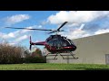 Brand new Bell 407GXP start-up, take-off and departure