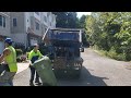 Republic Services Ford 250 Par Kan EZ Dump pick up truck on residential recycling route.