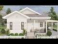 4 BEDROOM | 96 SQM.(8m. x 12m.) | 1,033 SQFT. | Modern Bungalow House Design With Floor Plan | Nooks