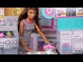 Barbie Doll Family Toddler Playdate and Donut Shop Story