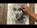 FACE OUT OF CHAOS CHARCOAL DRAWING TUTORIAL
