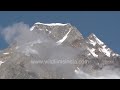 Clouds and snow: Srikantha, Hanuman and peaks of Jaonli range above Harsil in Uttarakhand Himalaya